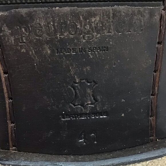 Pedro Garcia Brown Knee High Riding Boots Suede & Leather Cutout Buckled Size 41 - Picture 11 of 16